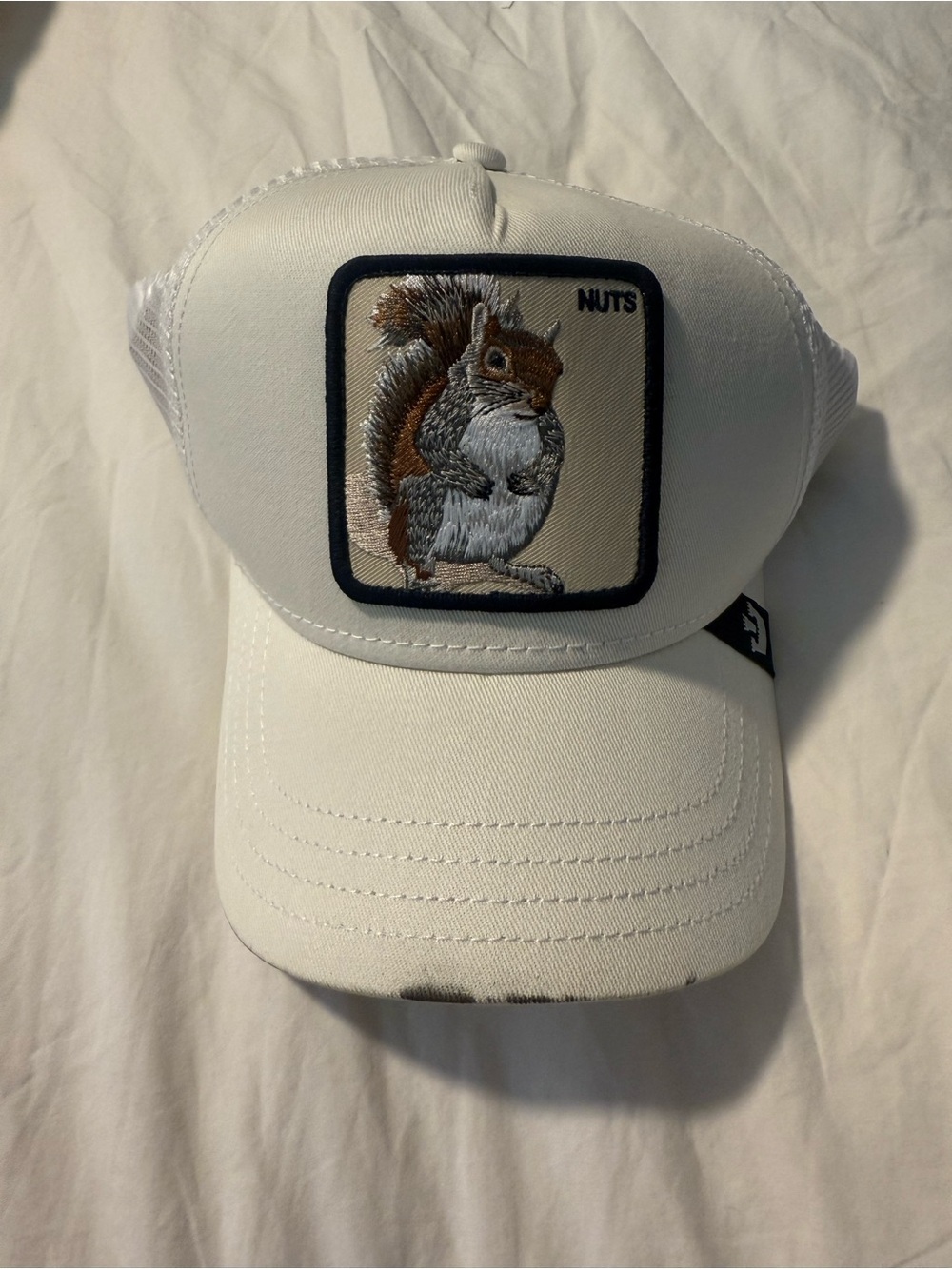 Goorin Bros. "The Nuts Squirrel" trucker hat  in White